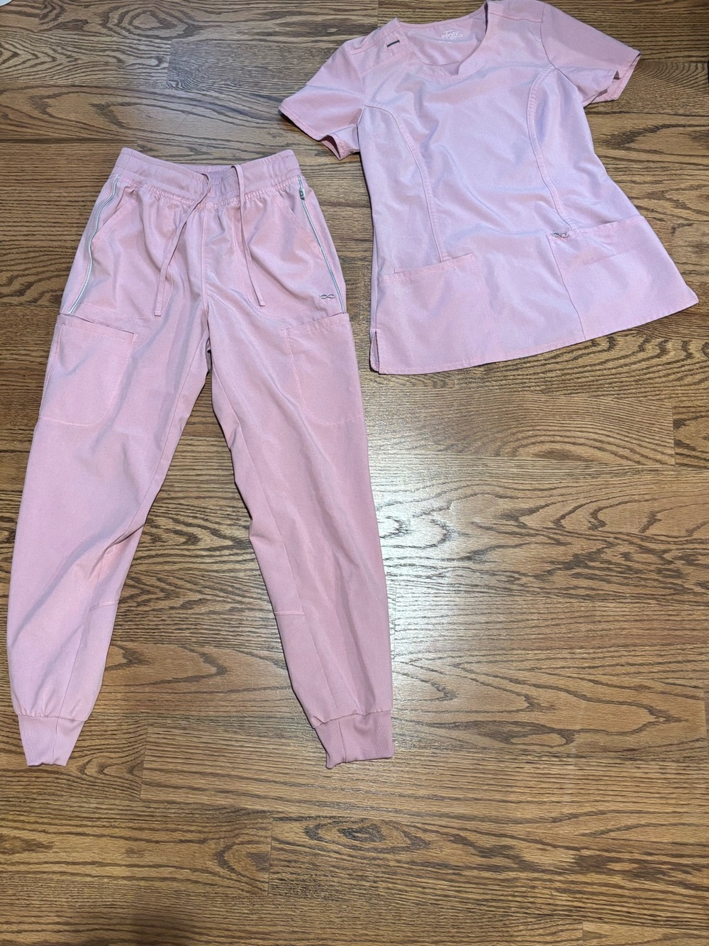 Cherokee Statement Scrub Set Mauve Orchid Pink S Jogger Pants CK010A